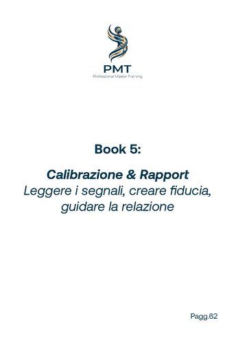 Cover of Book 5: Calibrazione & Rapport Leggere i segnali, creare fiducia, guidare la relazione