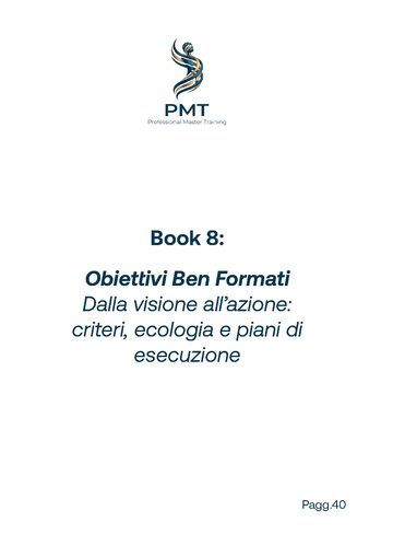 Cover of Book 8: Obiettivi Ben Formati Dalla visione all’azione: criteri, ecologia e piani di esecuzione