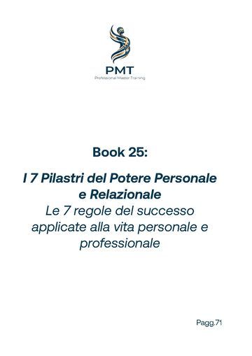 Cover of Book 25: I 7 Pilastri del Potere Personale e Relazionale Le 7 regole del successo applicate alla vita personale e professionale