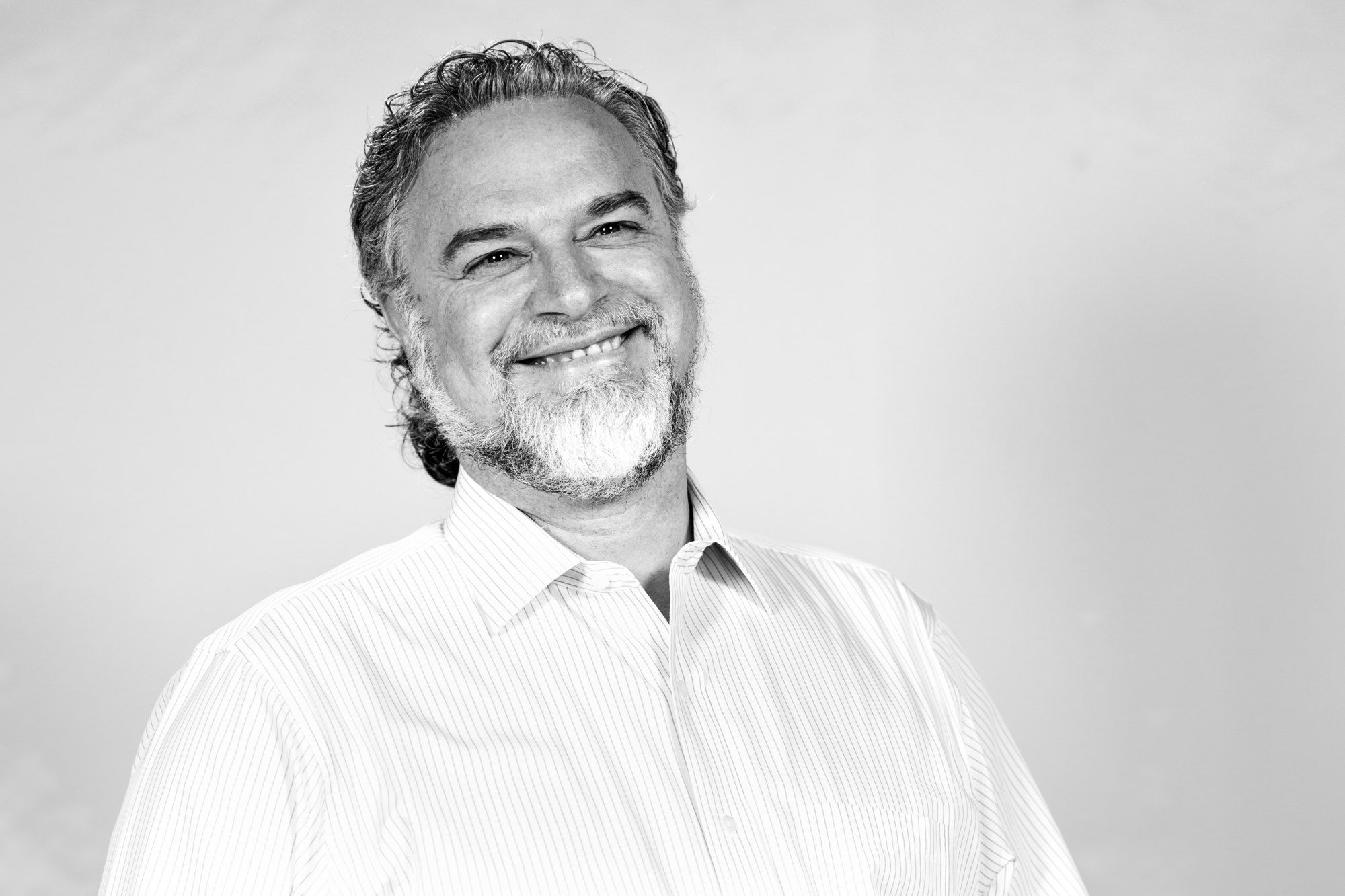 Filippo Rossi smiling, studio portrait